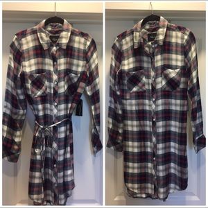 Rails Red & Blue Flannel Shirtdress NWT XS
